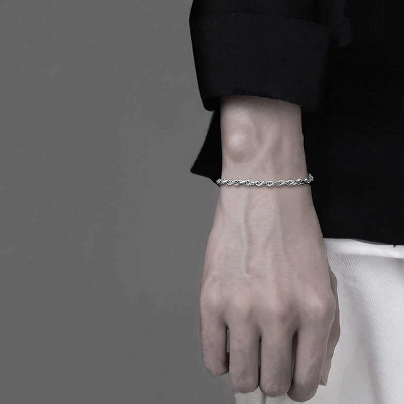 Silver Twisted Chain Bracelet