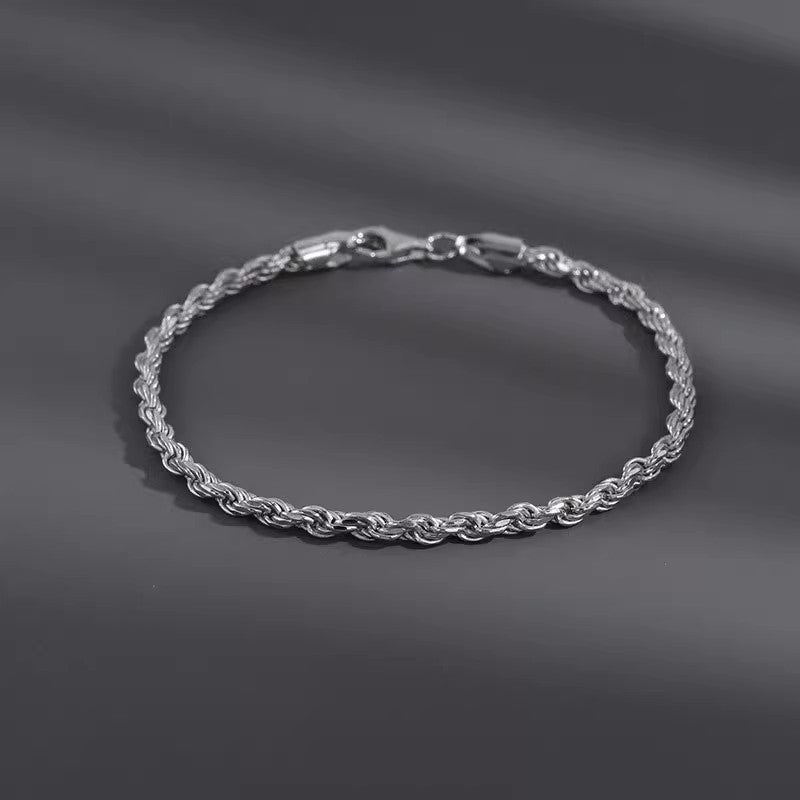 Silver Twisted Chain Bracelet